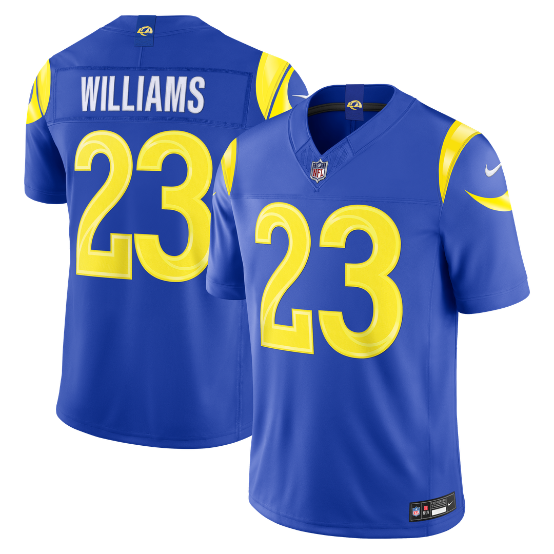 Men's Los Angeles Rams Kyren Williams Nike White Vapor F.U.S.E. Stitched Limited Jersey