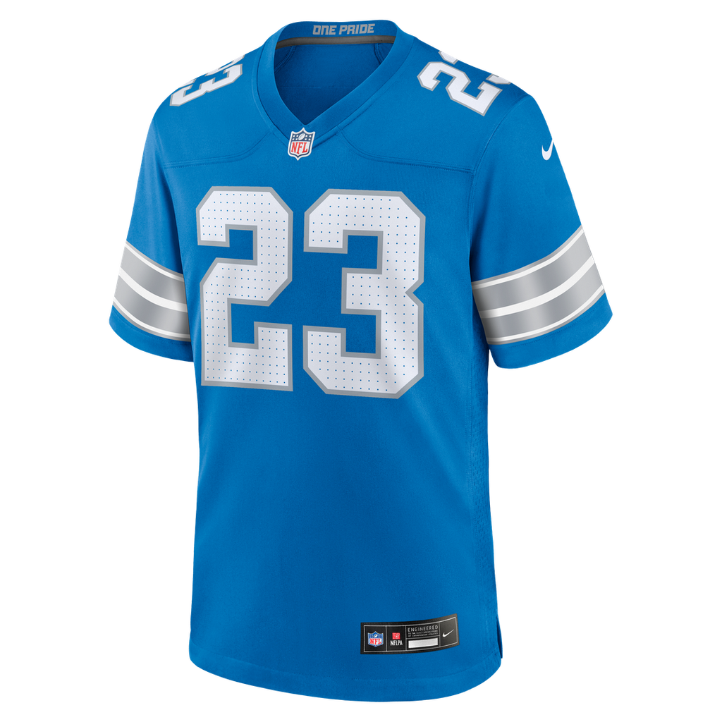 Men's Detroit Lions Rock Ya-Sin Nike  Blue Team Game Jersey
