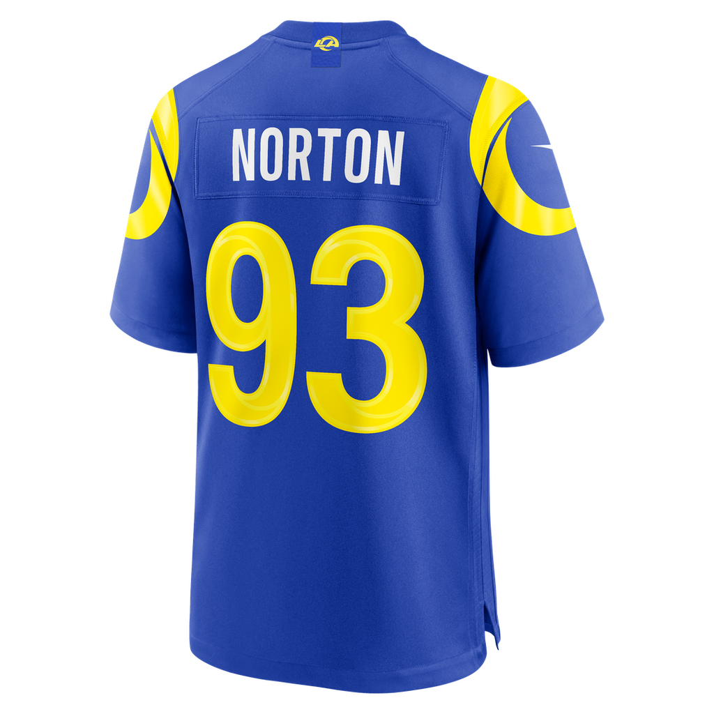 Men's Los Angeles Rams Bill Norton Nike Royal Team Game Jersey