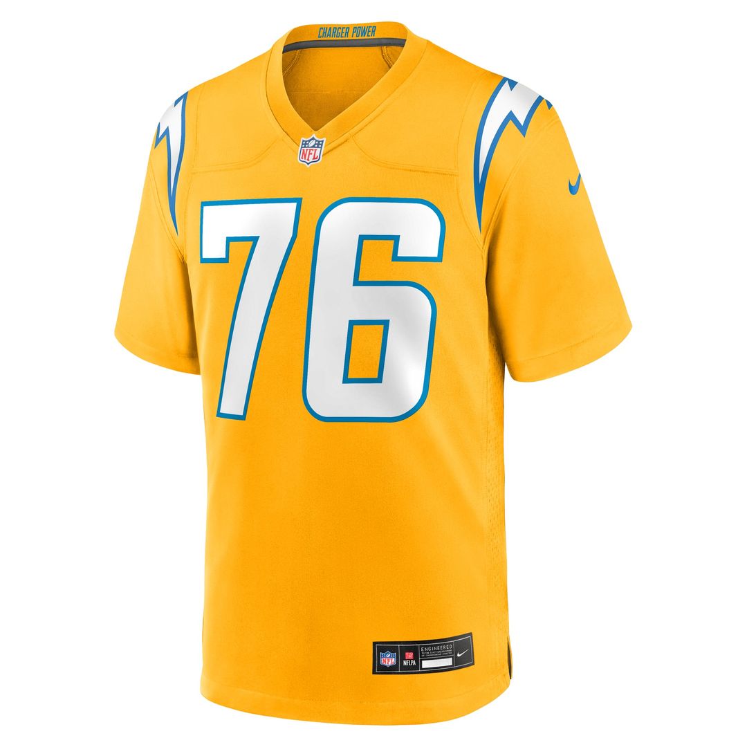 Men's Los Angeles Chargers Joe Alt Nike Gold Alternate Charger Power Game Player Jersey