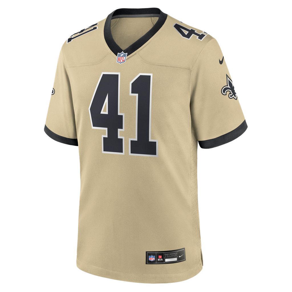 Men's New Orleans Saints Alvin Kamara Nike Gold Gameday Golds Alternate Game Player Jersey