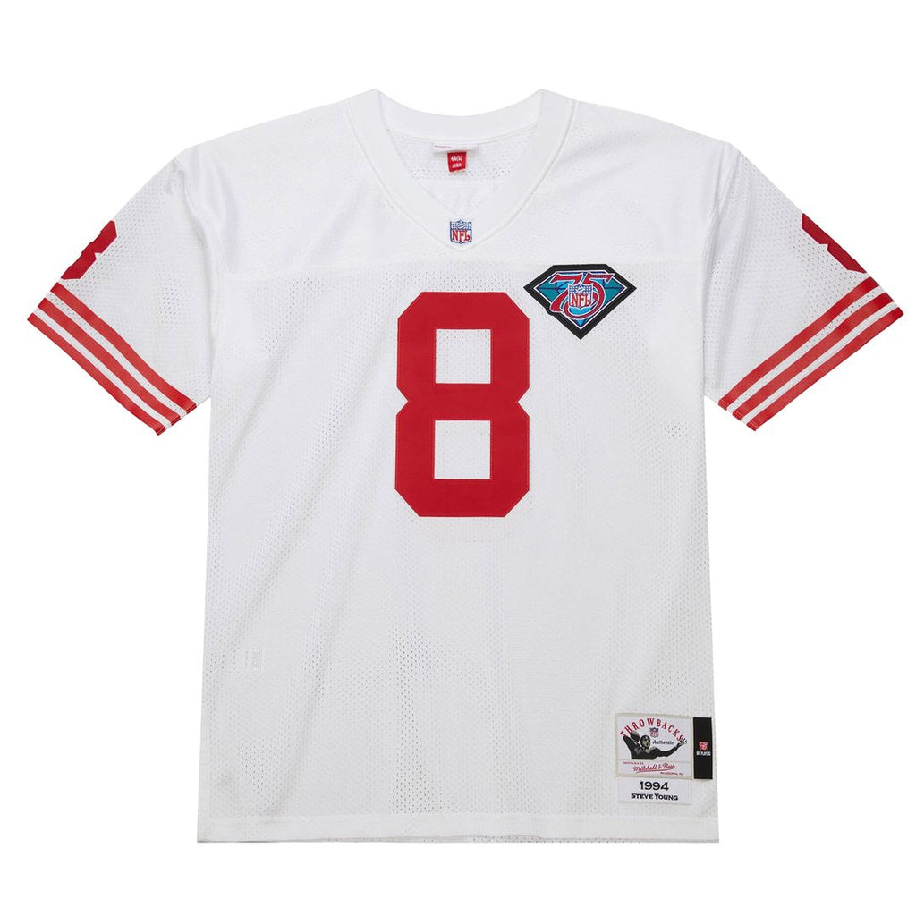 Men's San Francisco 49ers 1994 Steve Young Mitchell & Ness White Authentic Throwback Retired Player Jersey