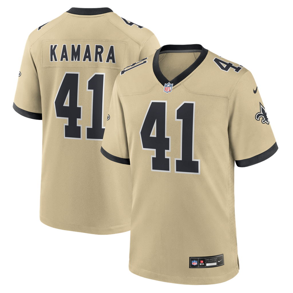 Men's New Orleans Saints Alvin Kamara Nike Gold Gameday Golds Alternate Game Player Jersey