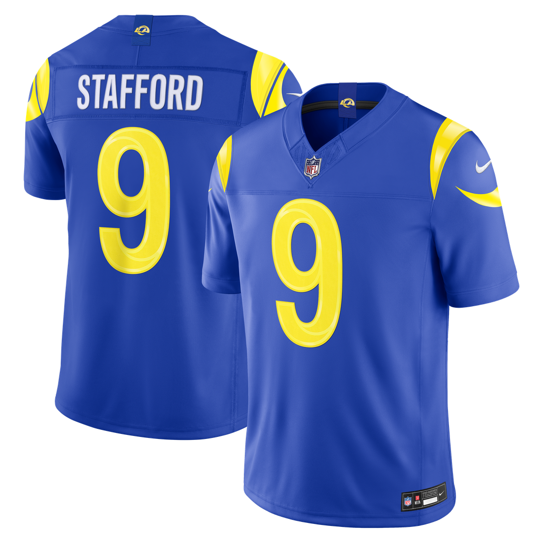 Men's Los Angeles Rams Matthew Stafford Nike Royal Team Vapor F.U.S.E. Stitched Limited Jersey