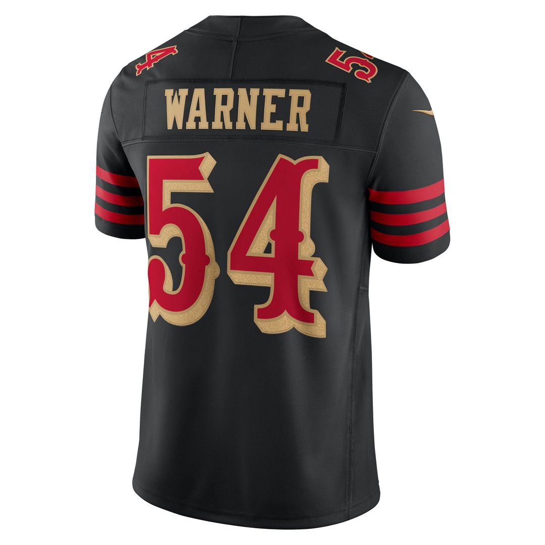 Men's San Francisco 49ers Fred Warner Nike Black Rivalries Collection Stitched Limited Jersey