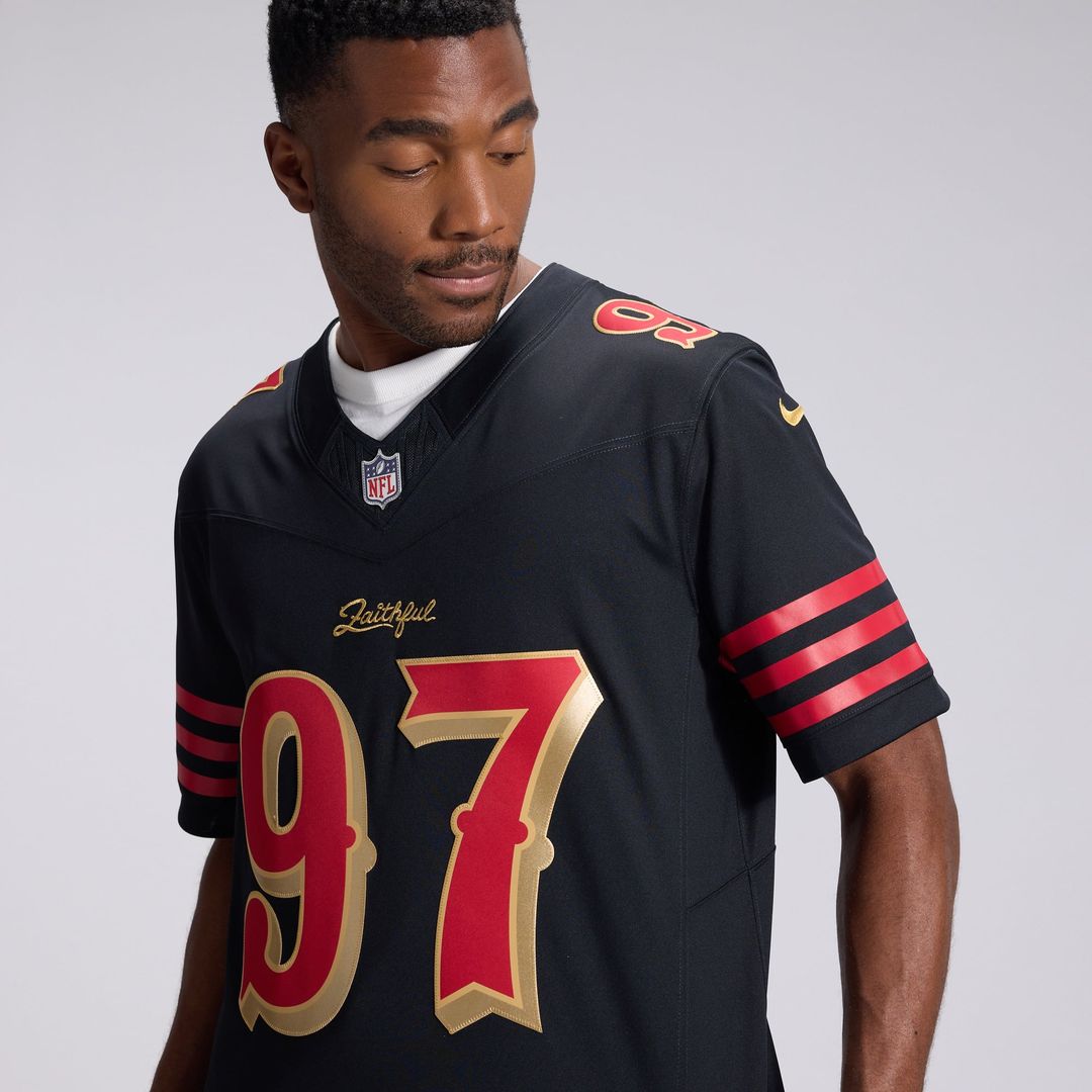 Men's San Francisco 49ers Nick Bosa Nike Black Rivalries Collection Stitched Limited Jersey