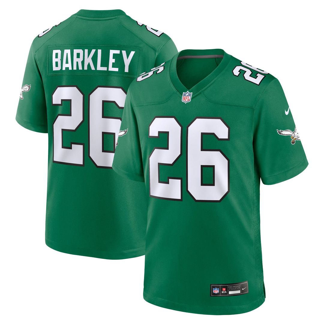 Men's Philadelphia Eagles Saquon Barkley Nike  Black Alternate Game Jersey