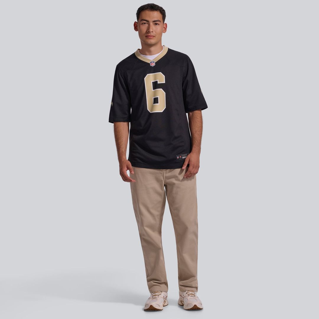 Men's New Orleans Saints Tyler Shough Nike Black Game Jersey