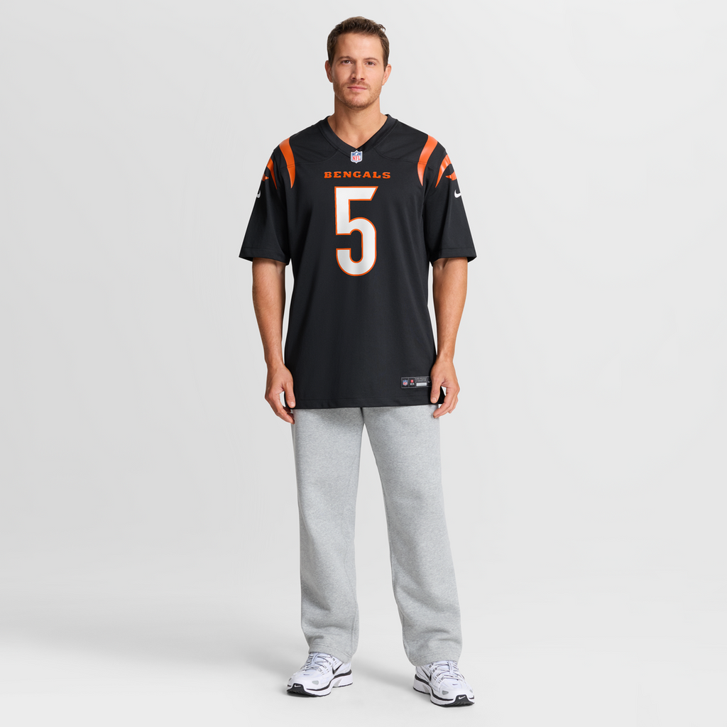 Men's Cincinnati Bengals Tee Higgins Nike Black Game Player Jersey