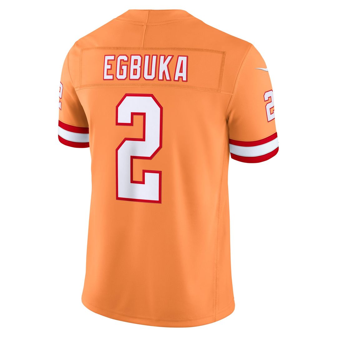 Men's Tampa Bay Buccaneers Emeka Egbuka Nike Creamsicle Alternate Vapor F.U.S.E. Stitched Limited Jersey