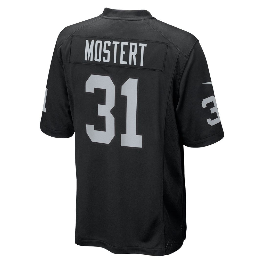 Men's Las Vegas Raiders Raheem Mostert Nike  Black Team Game Jersey