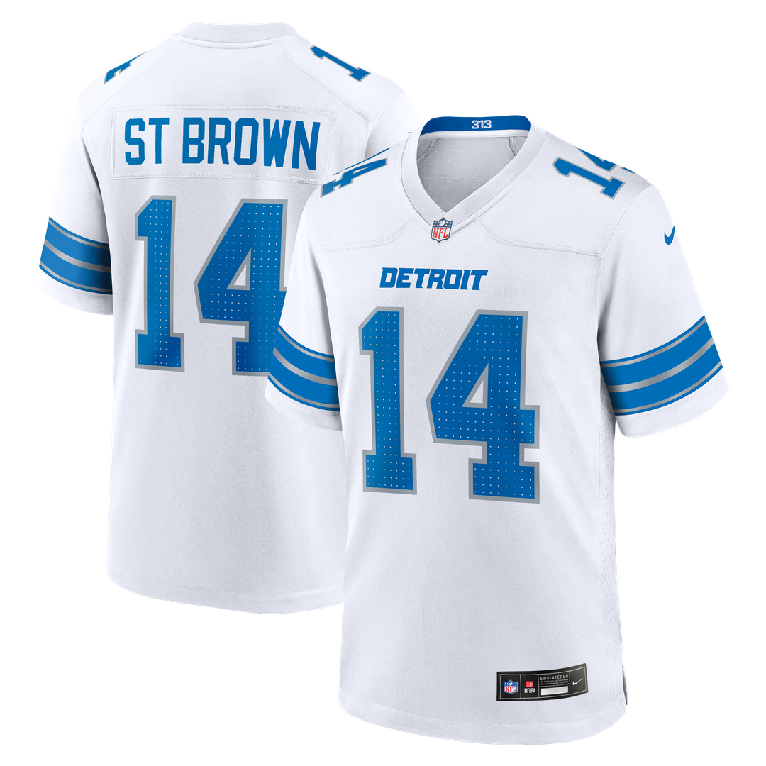 Men's Detroit Lions Amon-Ra St. Brown Nike Blue Game Jersey