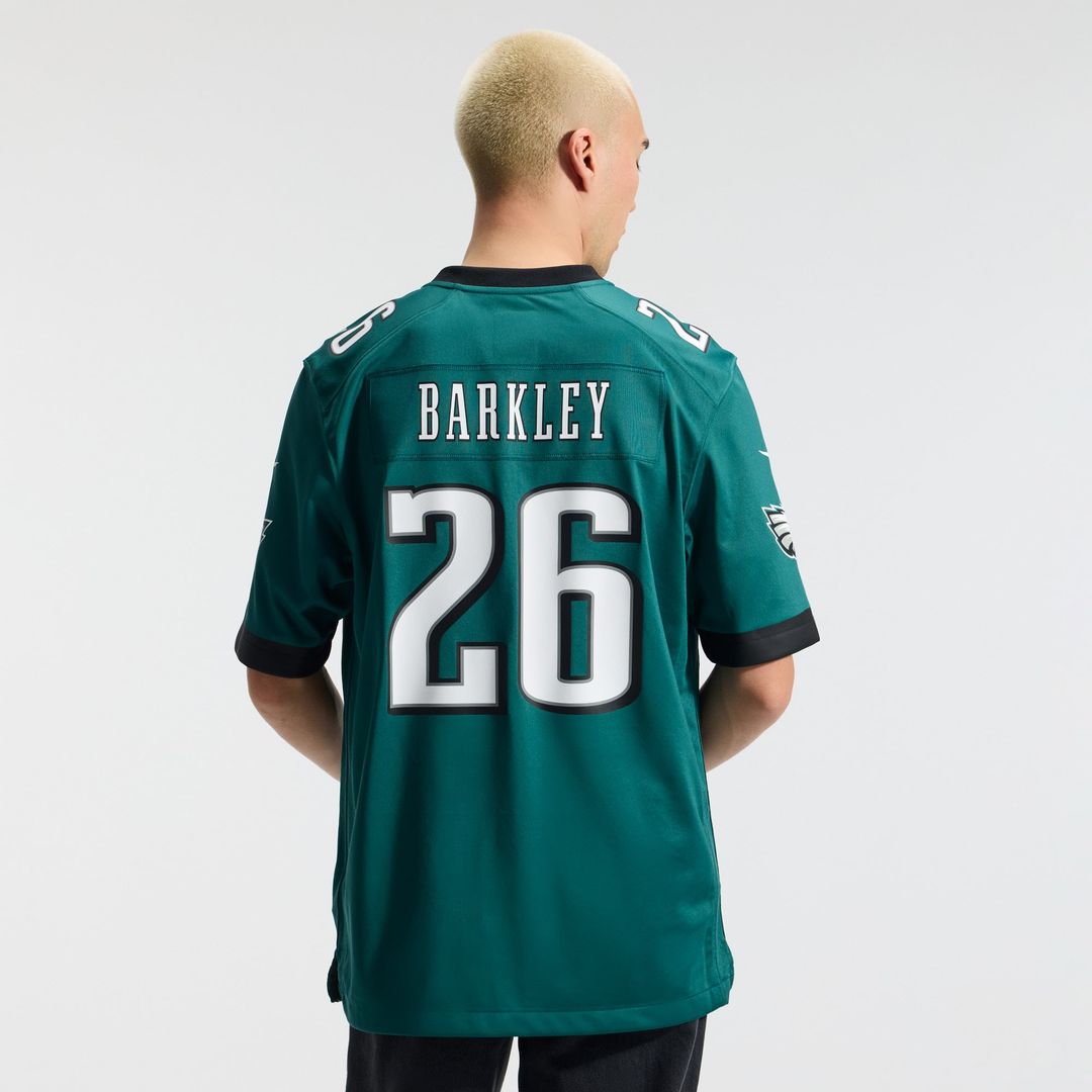 Men's Philadelphia Eagles Saquon Barkley Nike  Midnight Green Team Game Jersey