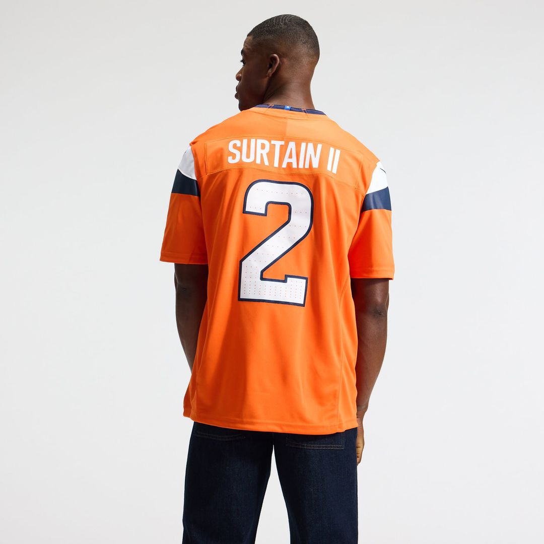 Men's Denver Broncos Pat Surtain II Nike Navy Alternate Vapor F.U.S.E. Stitched Limited Jersey