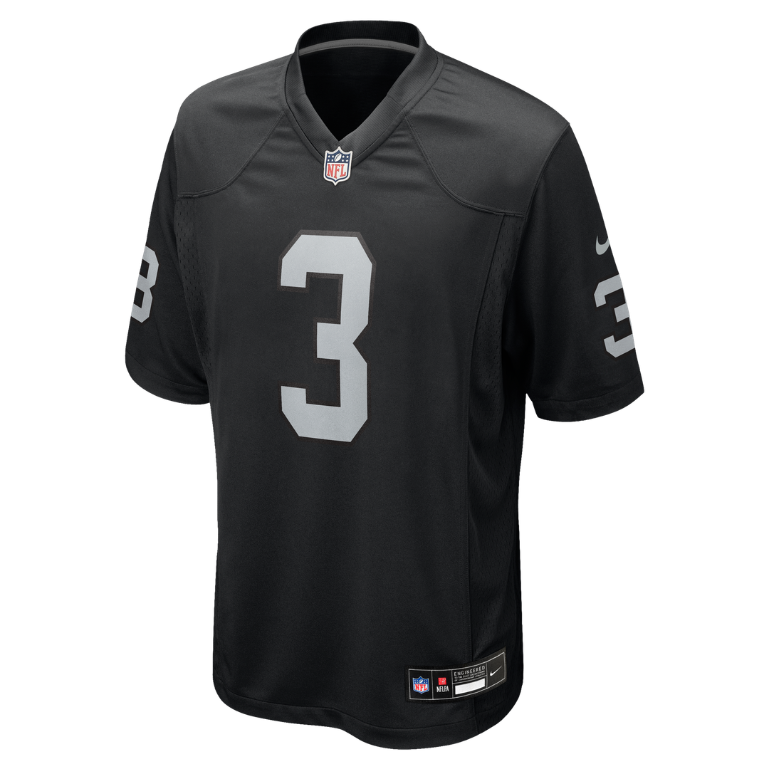 Men's Las Vegas Raiders Taron Johnson Nike Black Team Game Jersey