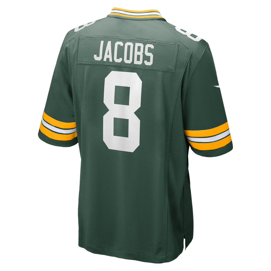 Men's Green Bay Packers Josh Jacobs Nike  Green Team Game Jersey