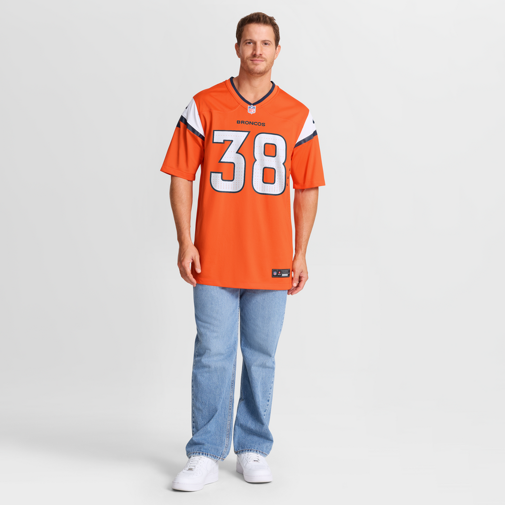 Men's Denver Broncos Jaleel McLaughlin Nike  Orange Team Game Jersey