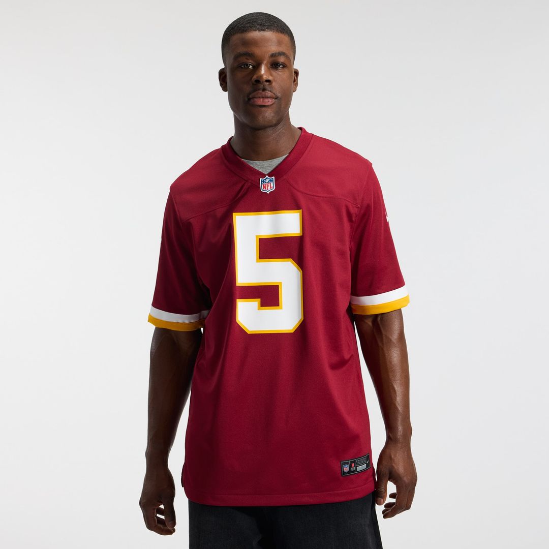 Hail Raiser Men's Washington Commanders Jayden Daniels Nike Black Alternate Game Jersey