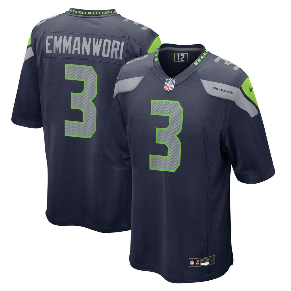 Men's Seattle Seahawks Nick Emmanwori Nike  College Navy Team Game Jersey