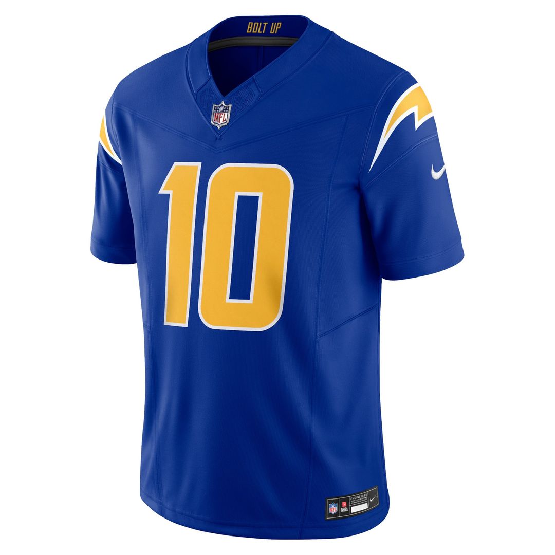 Men's Los Angeles Chargers Justin Herbert Nike Gold Alternate Charger Power Vapor F.U.S.E. Limited Jersey