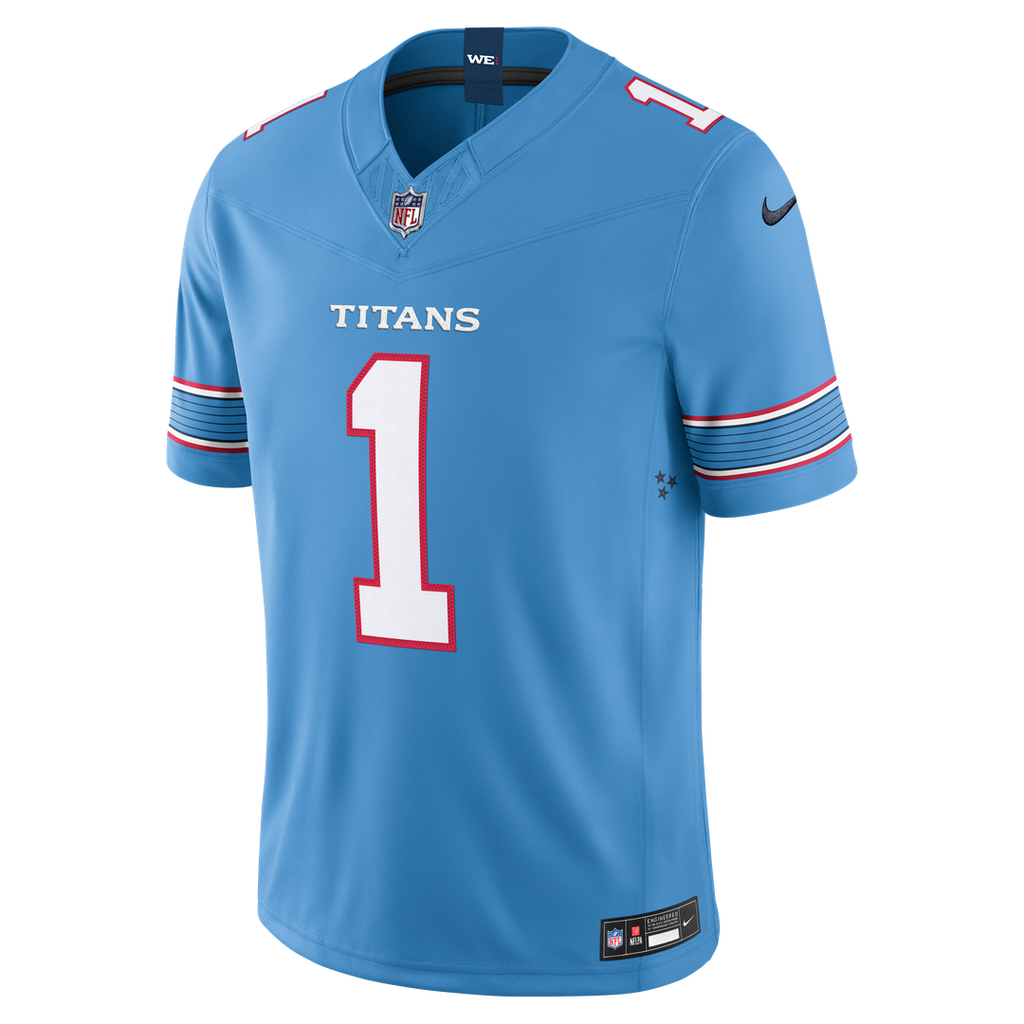 Men's Tennessee Titans Cameron Ward Nike Light Blue Team Vapor F.U.S.E. Stitched Limited Jersey