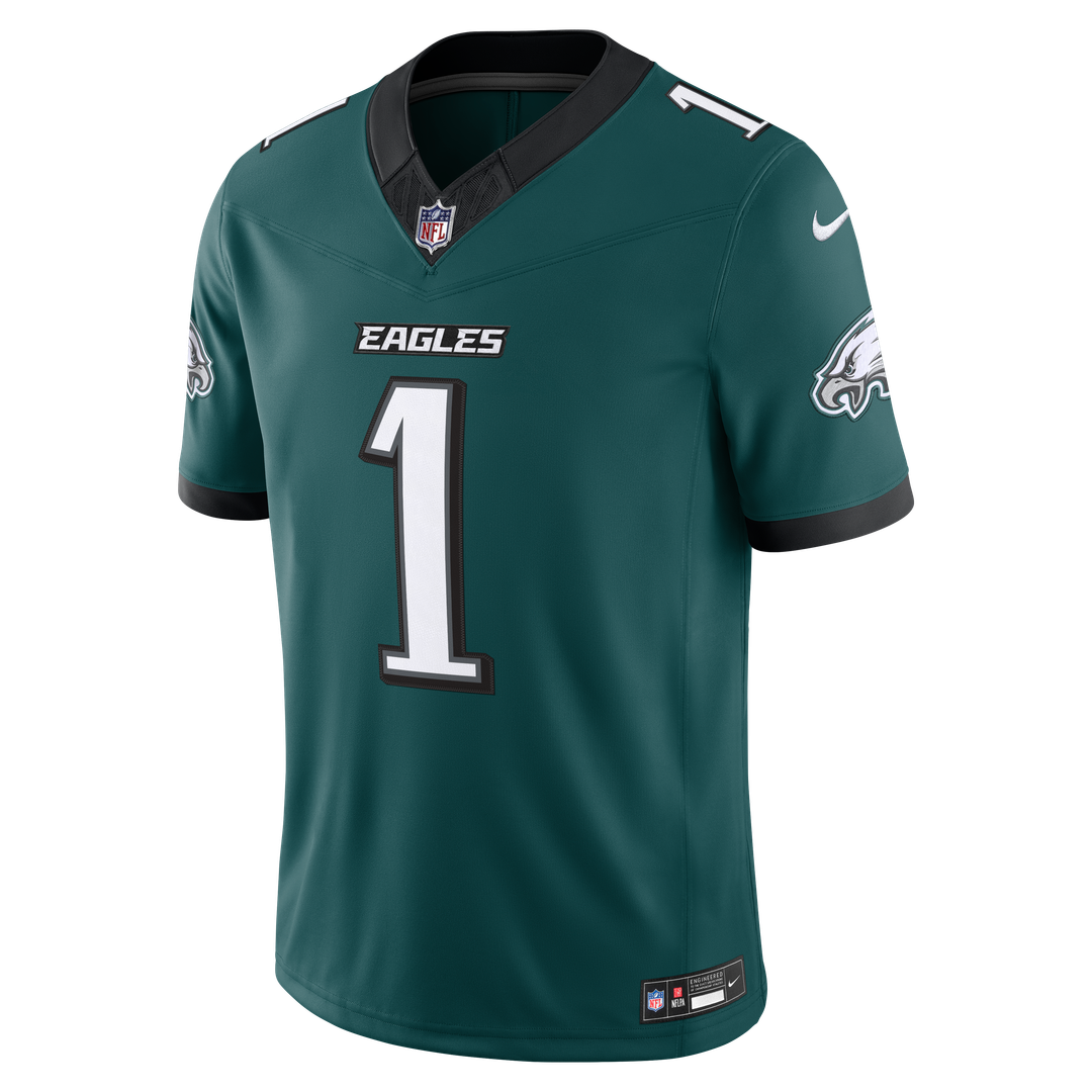 Men's Philadelphia Eagles Jalen Hurts Nike Midnight Green Team Vapor F.U.S.E. Stitched Limited Jersey