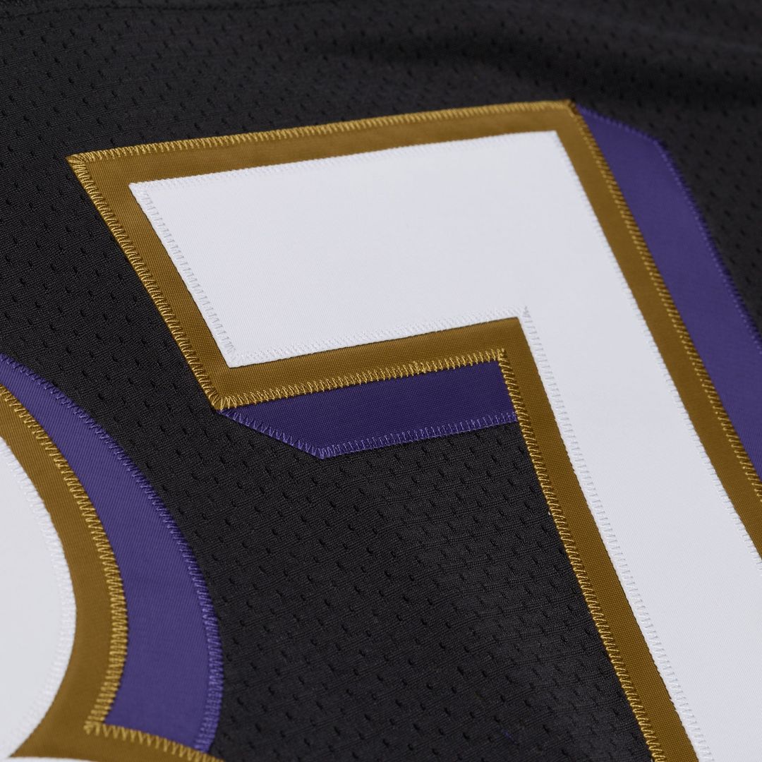 Men's Baltimore Ravens Deion Sanders Mitchell & Ness Black 2005 Authentic Throwback Jersey