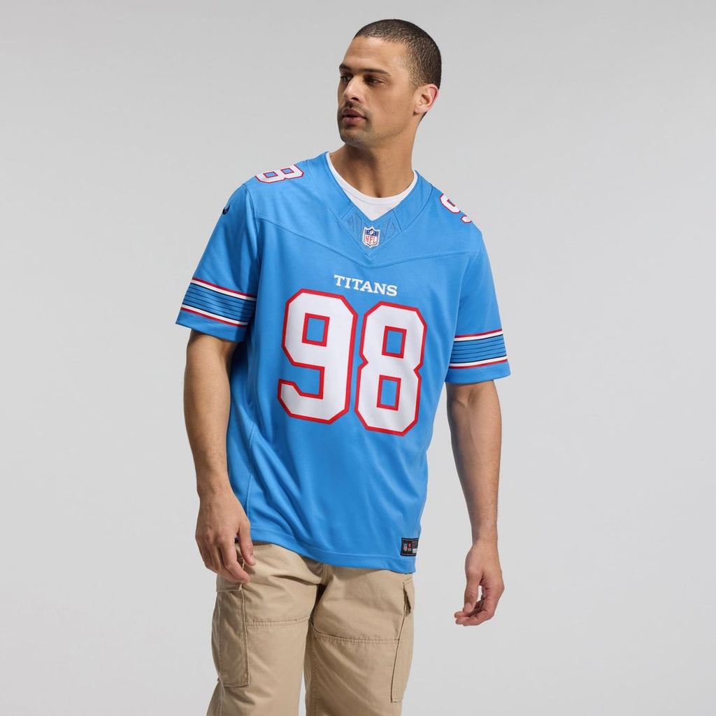 Men's Tennessee Titans Jeffery Simmons Nike White Vapor F.U.S.E. Stitched Limited Jersey