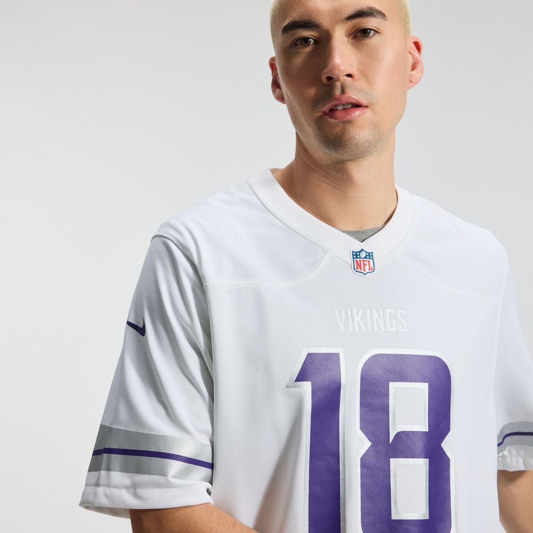Men's Minnesota Vikings Justin Jefferson Nike White Alternate Game Player Jersey