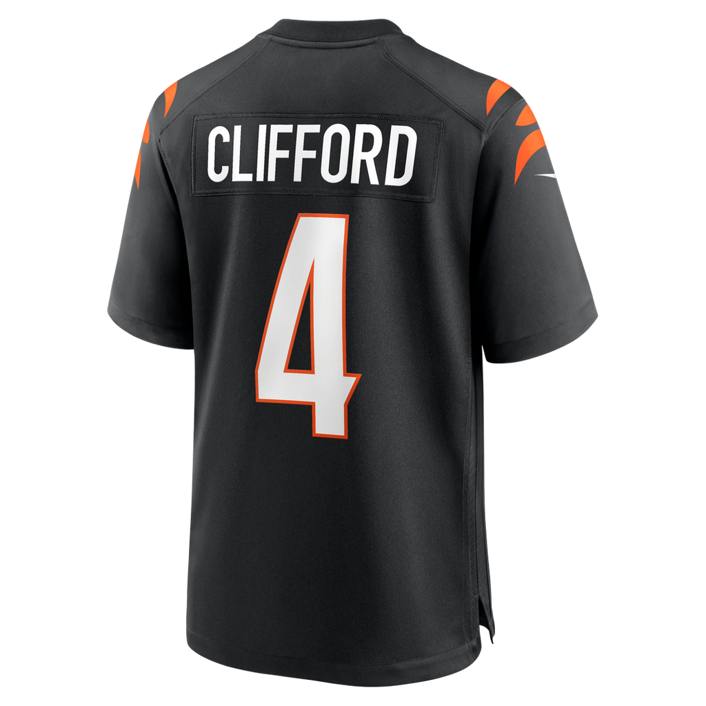 Men's Cincinnati Bengals Sean Clifford Nike  Black Team Game Jersey