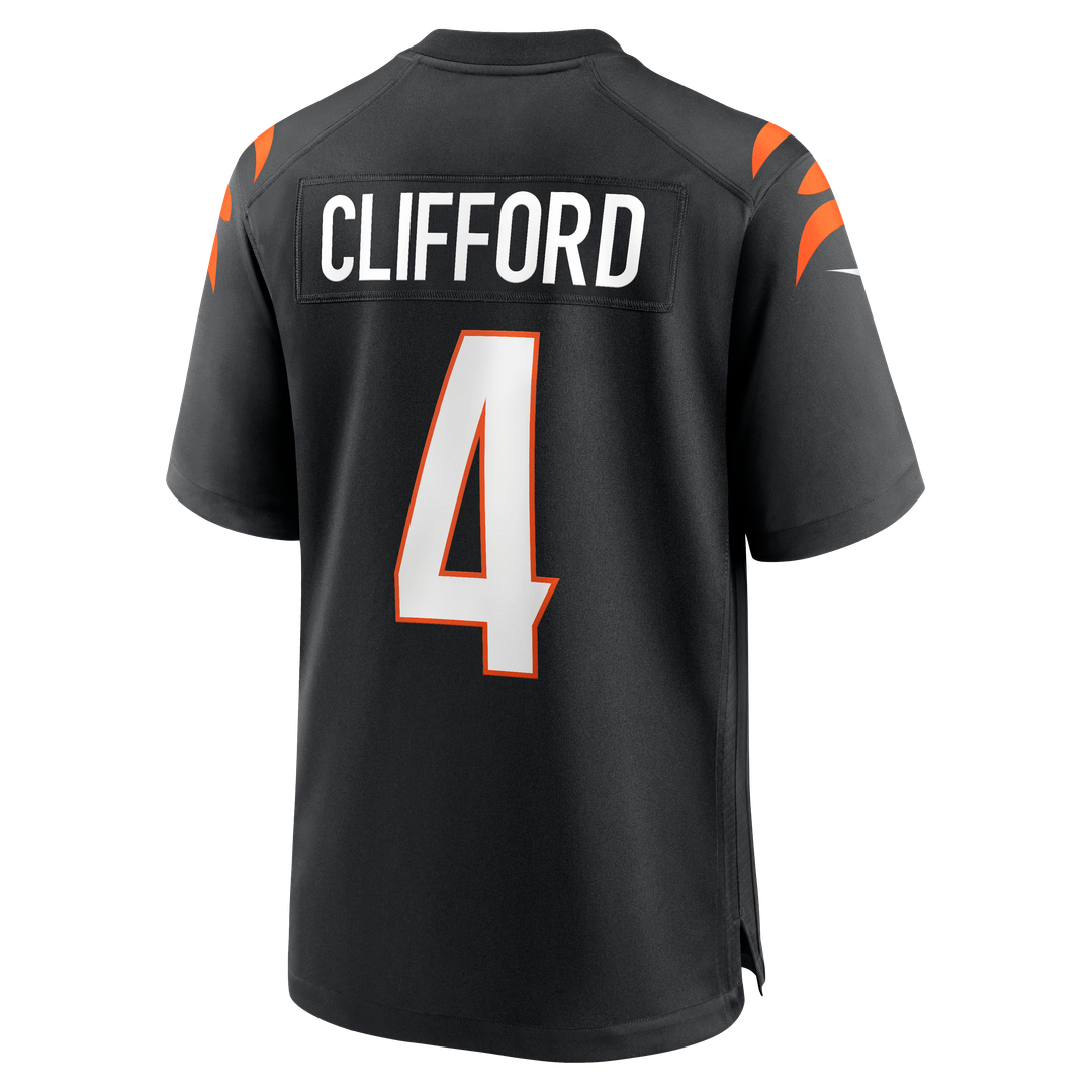 Men's Cincinnati Bengals Sean Clifford Nike  Black Team Game Jersey