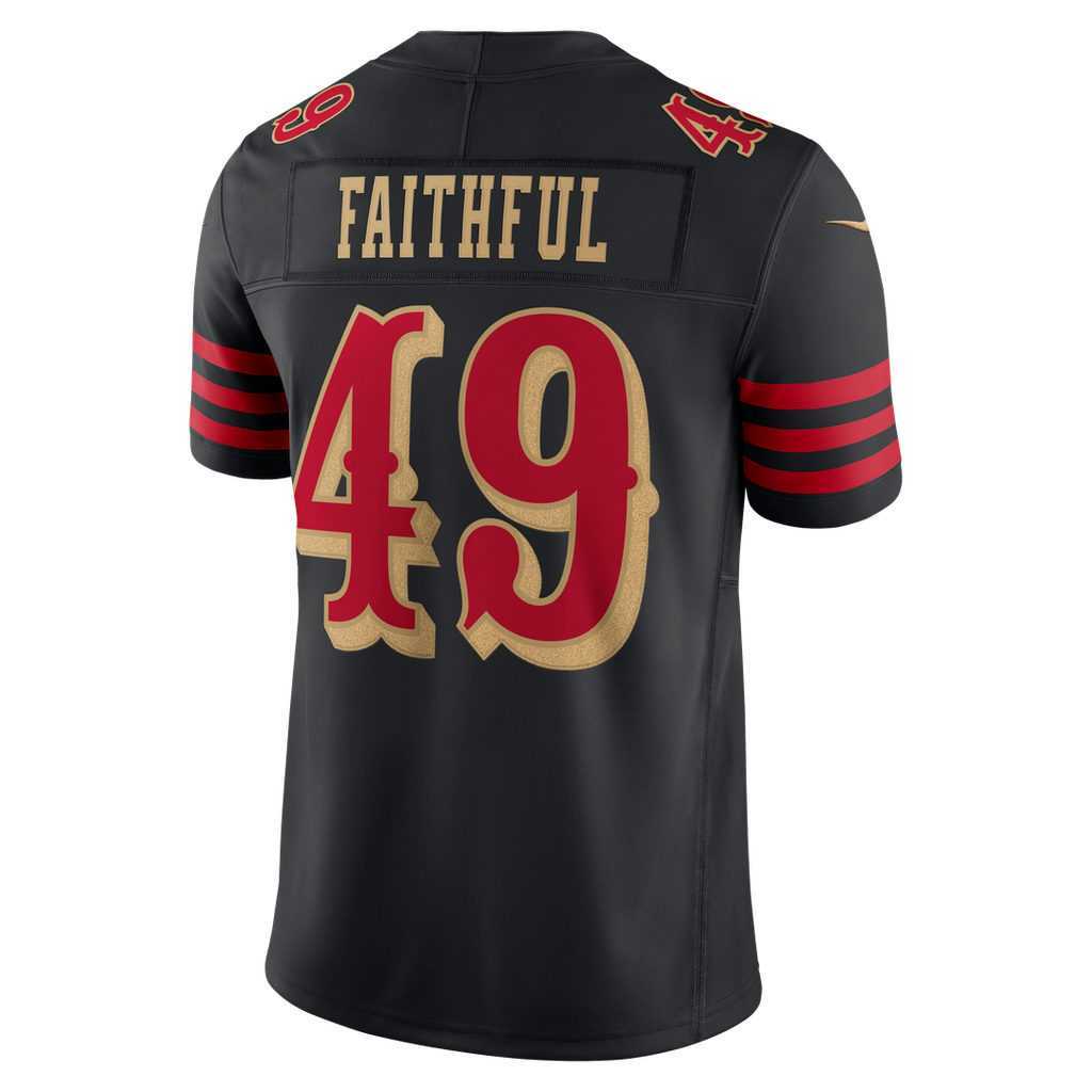 Men's San Francisco 49ers The Faithful Nike Black Rivalries Collection Stitched Limited Jersey