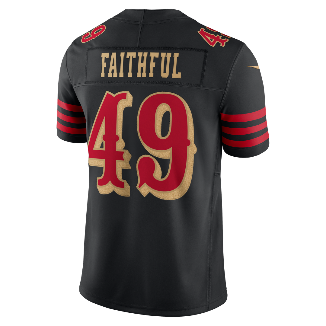 Men's San Francisco 49ers The Faithful Nike Black Rivalries Collection Stitched Limited Jersey