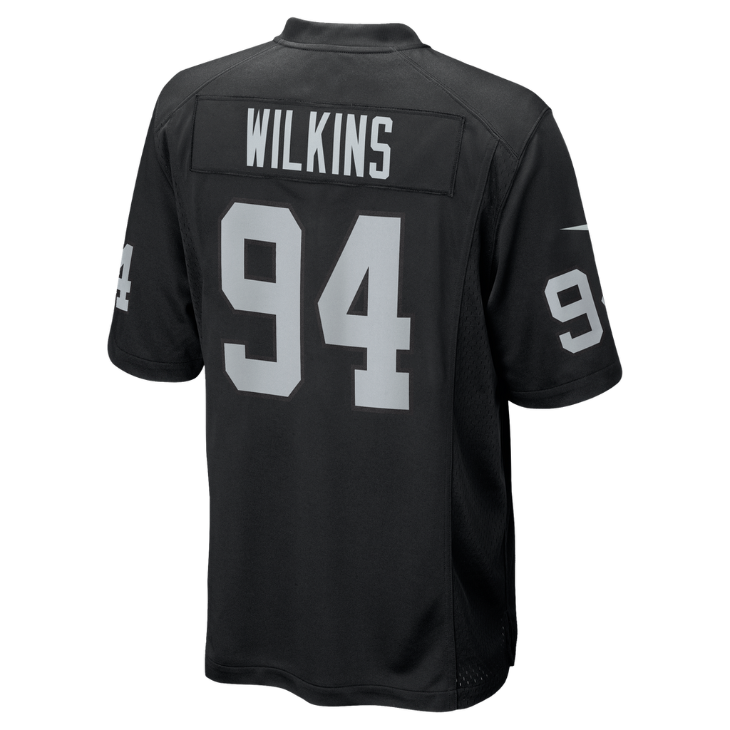 Men's Las Vegas Raiders Christian Wilkins Nike  Black Team Game Jersey