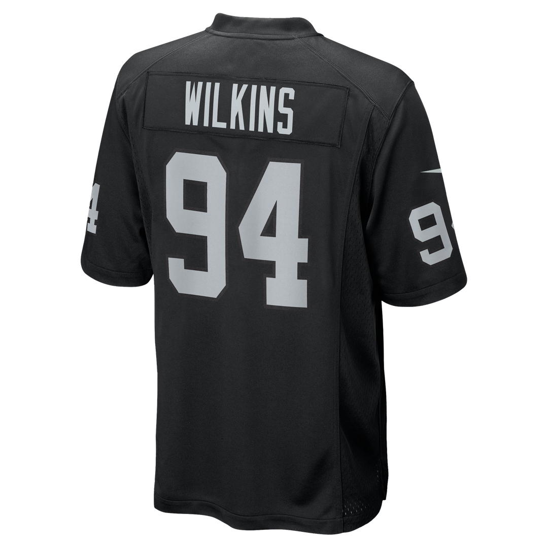 Men's Las Vegas Raiders Christian Wilkins Nike  Black Team Game Jersey