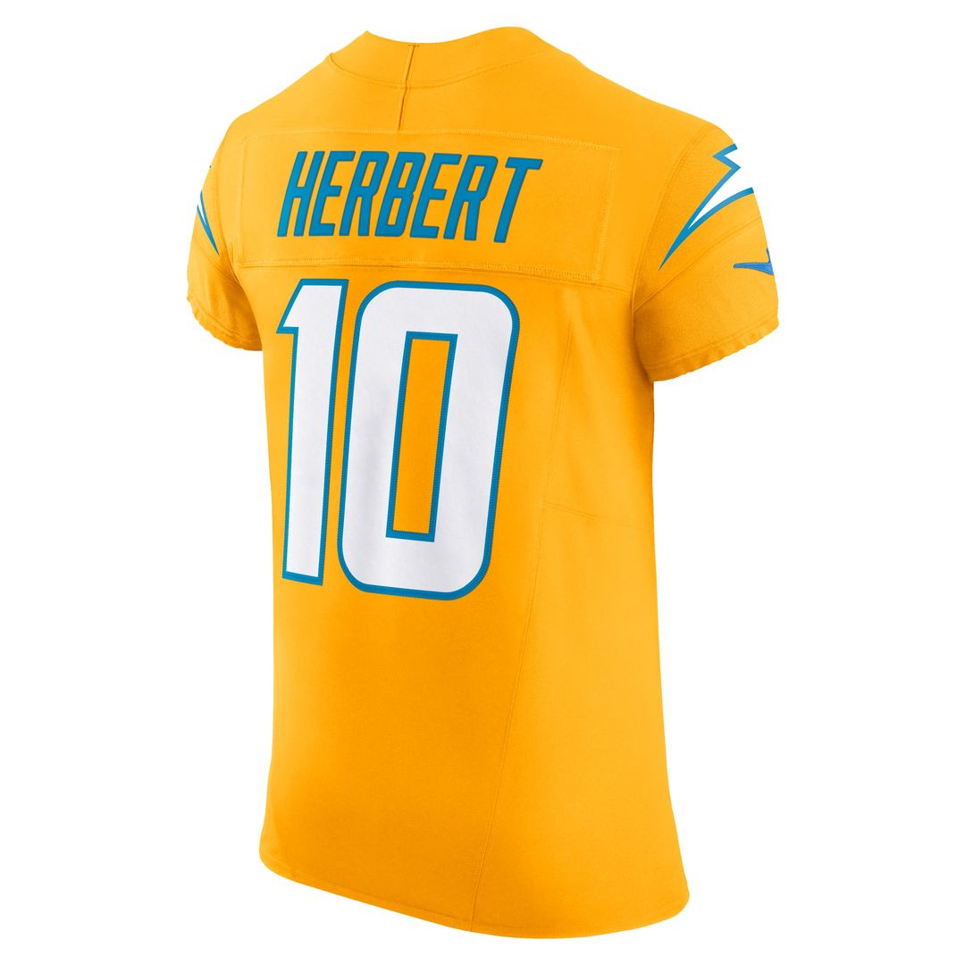 Men's Los Angeles Chargers Justin Herbert Nike Gold Alternate Vapor F.U.S.E. Elite Jersey