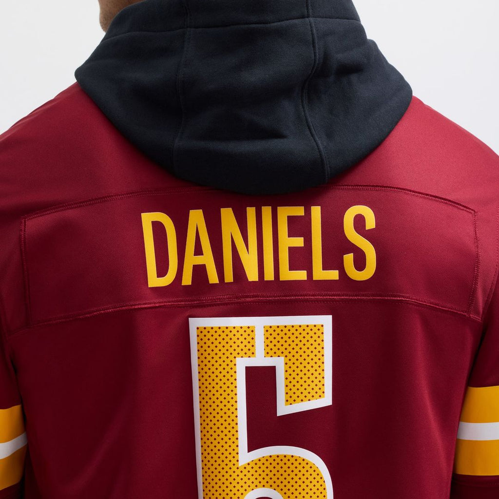 Men's Washington Commanders Jayden Daniels Nike White Vapor F.U.S.E. Limited Super Bowl Era Jersey