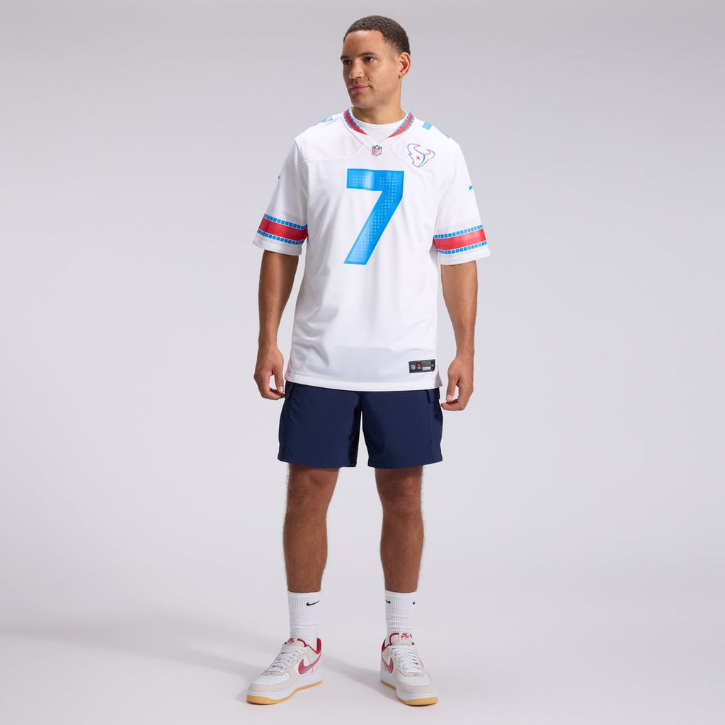 Men's Houston Texans C.J. Stroud Nike White 2026 Rivalries Collection Game Jersey