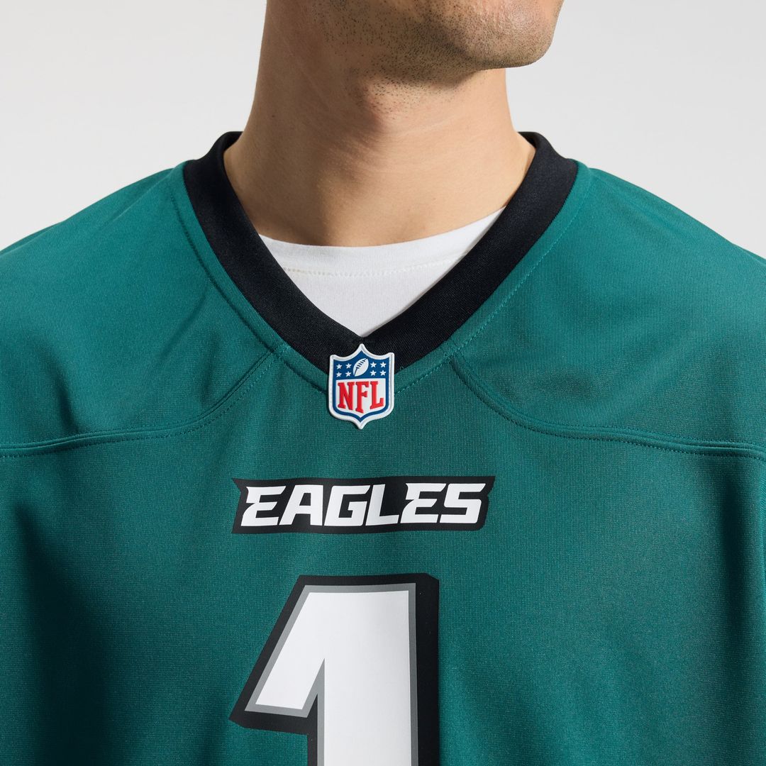 Men's Philadelphia Eagles Jalen Hurts Nike  Midnight Green Team Game Jersey