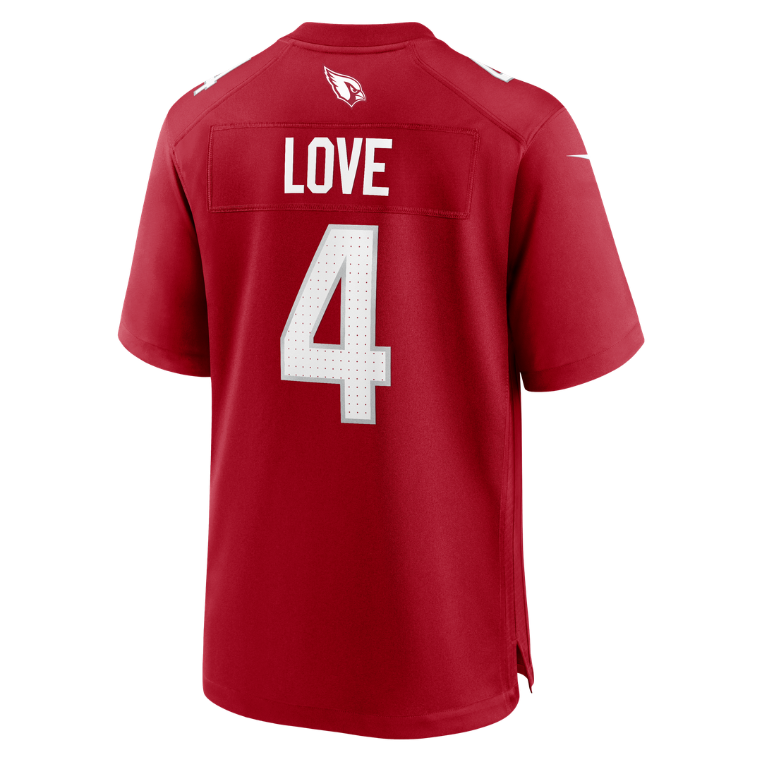Men's Arizona Cardinals Jeremiyah Love Nike Cardinal Team Game Jersey