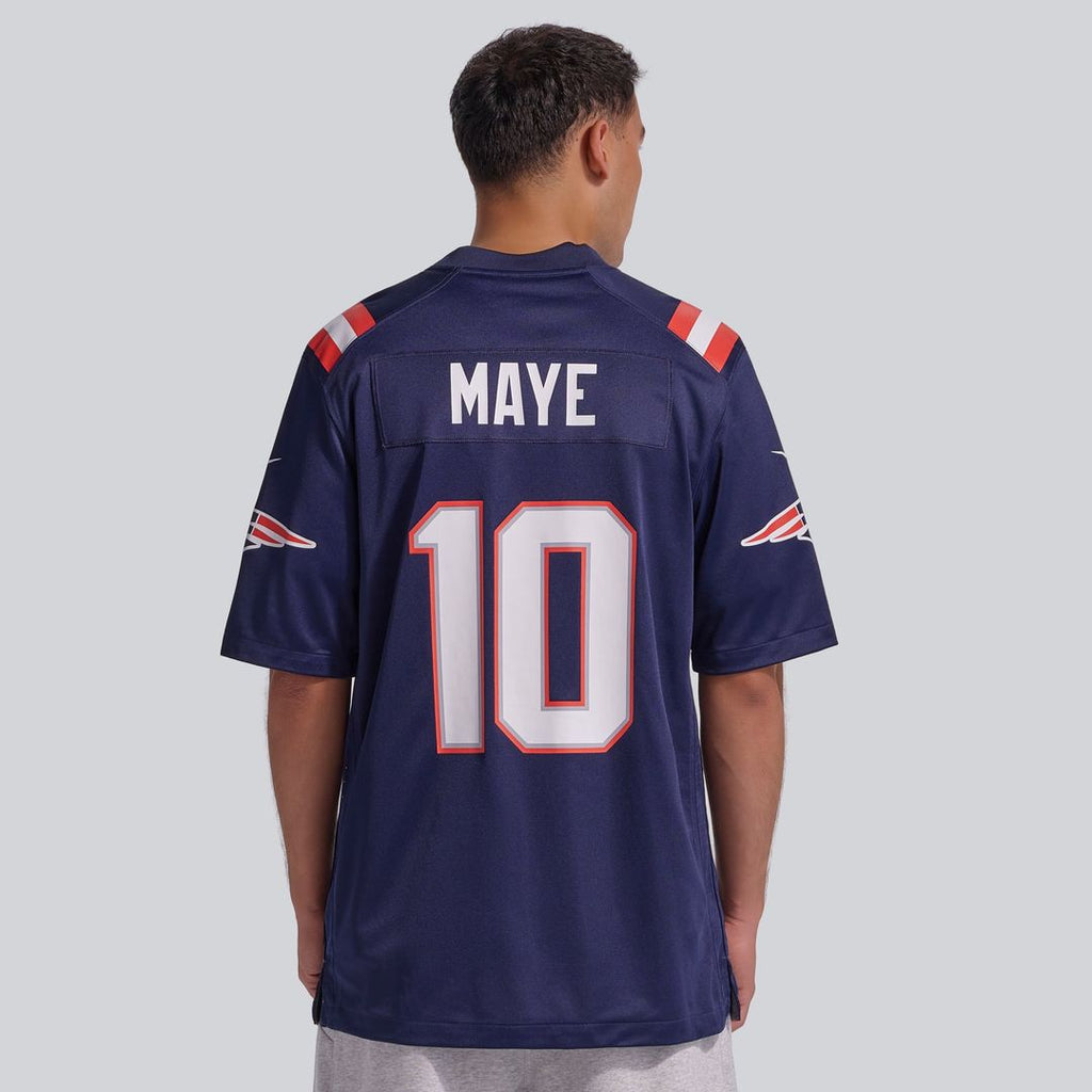 Men's New England Patriots Drake Maye Nike White  Player Game Jersey