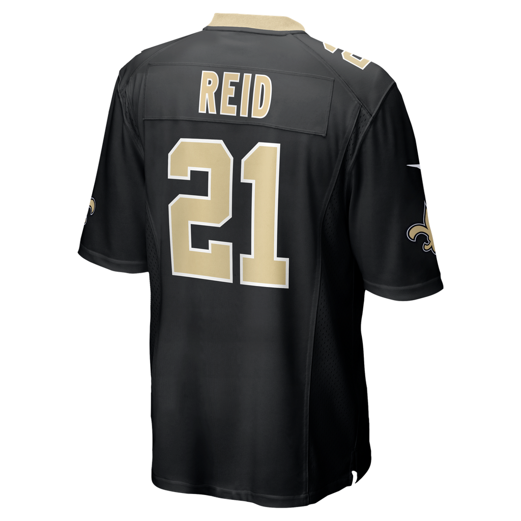 Men's New Orleans Saints Justin Reid Nike  Black Team Game Jersey