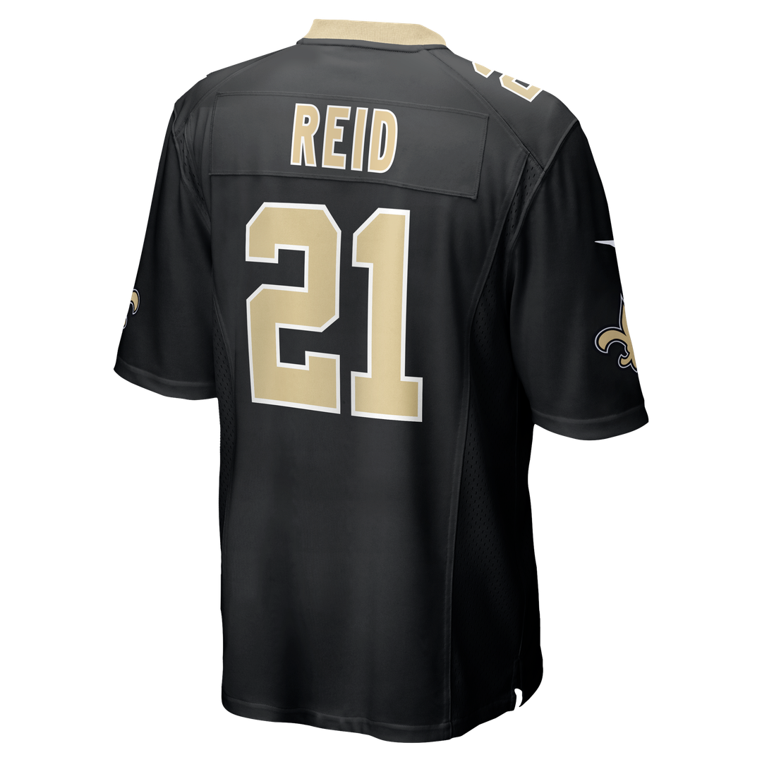 Men's New Orleans Saints Justin Reid Nike  Black Team Game Jersey