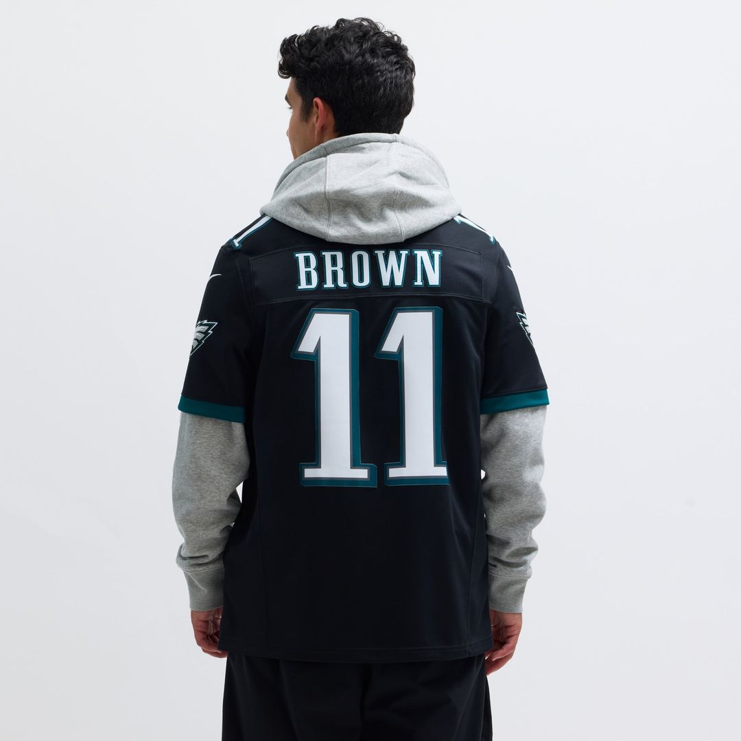 Men's Philadelphia Eagles A.J. Brown Nike Black Alternate Vapor F.U.S.E. Limited Jersey
