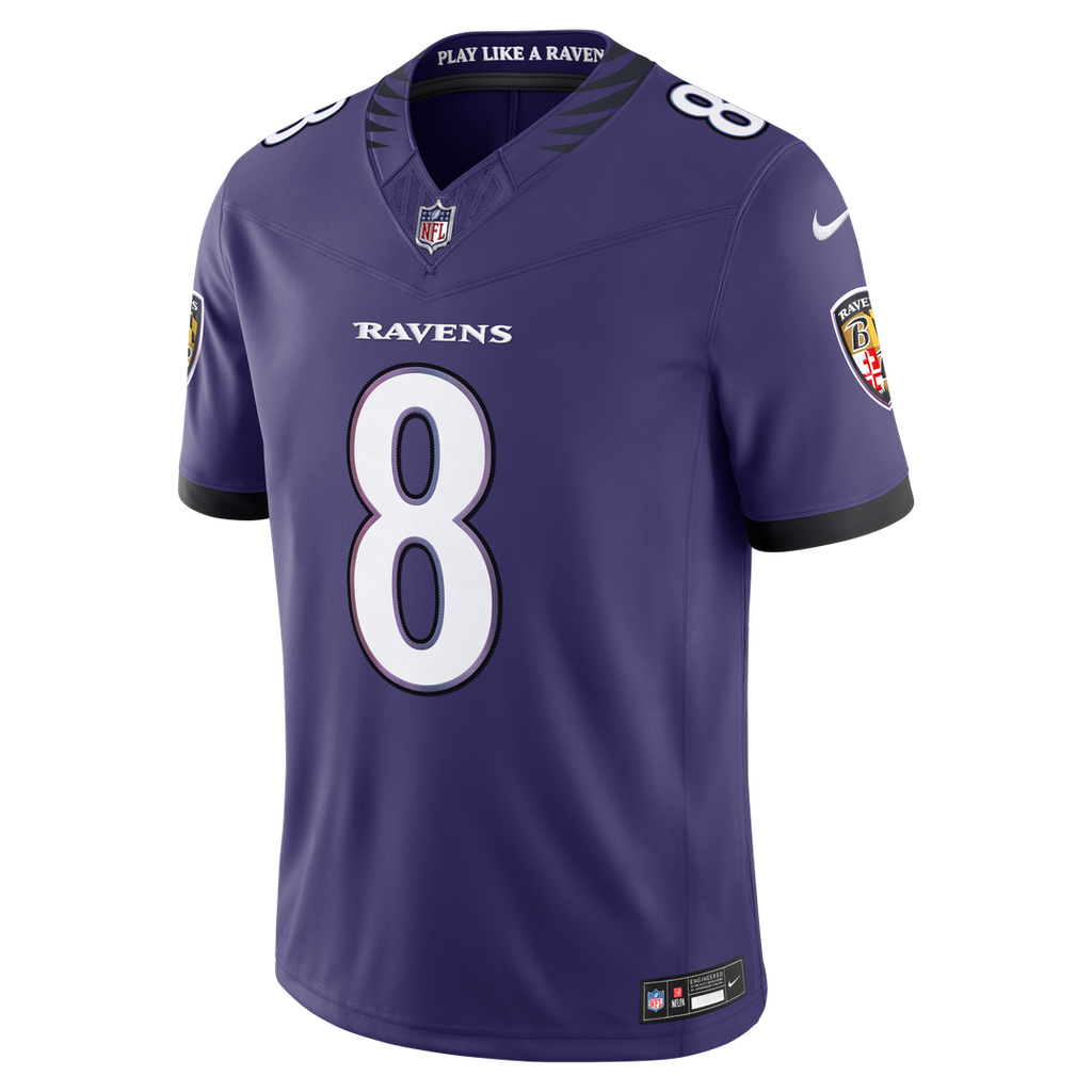 Men's Baltimore Ravens Lamar Jackson Nike Purple Team Vapor F.U.S.E. Stitched Limited Jersey