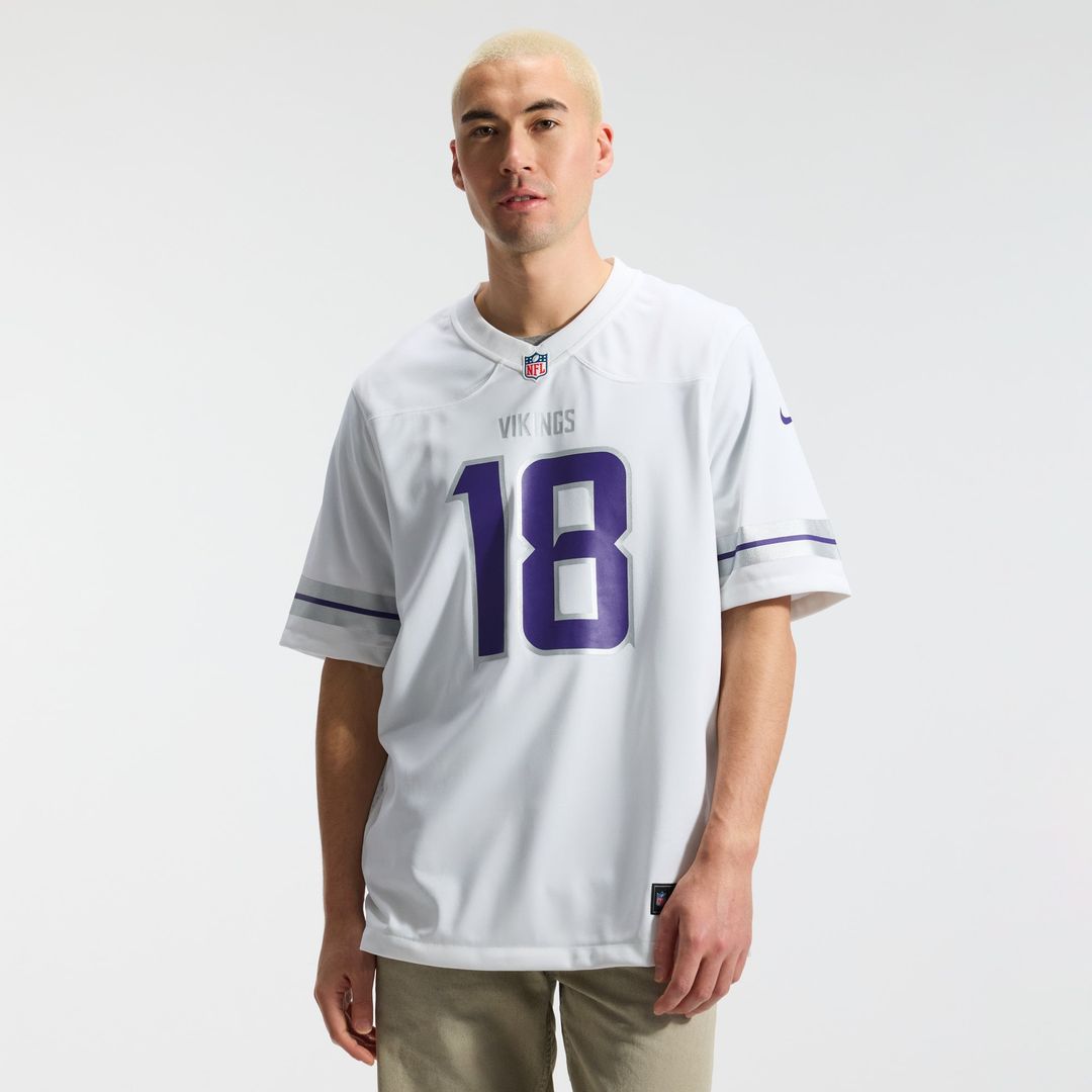 Men's Minnesota Vikings Justin Jefferson Nike White Alternate Game Player Jersey