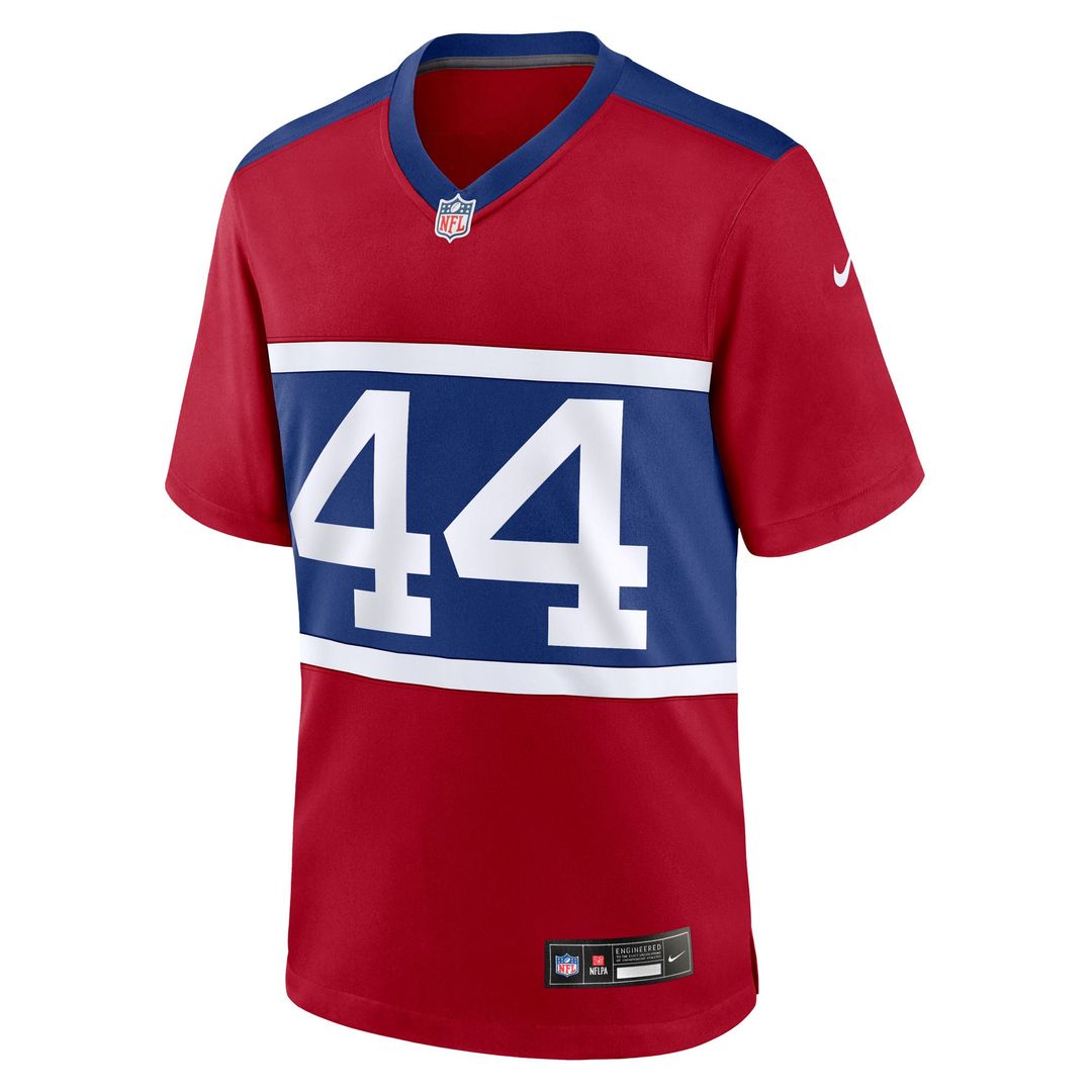Men's New York Giants Cam Skattebo Nike Red Alternate Century Red Game Jersey