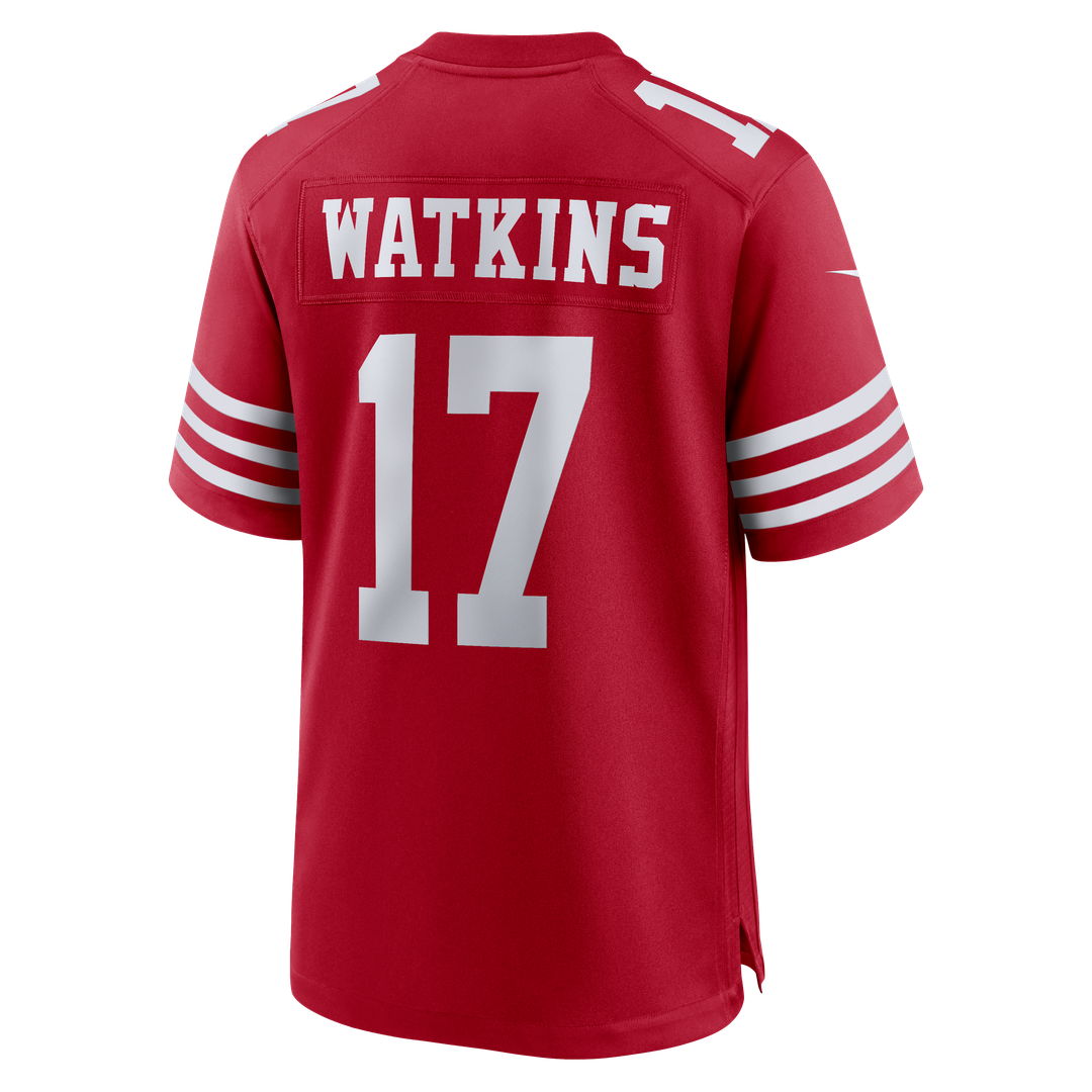 Men's San Francisco 49ers Jordan Watkins Nike  Scarlet Team Game Jersey