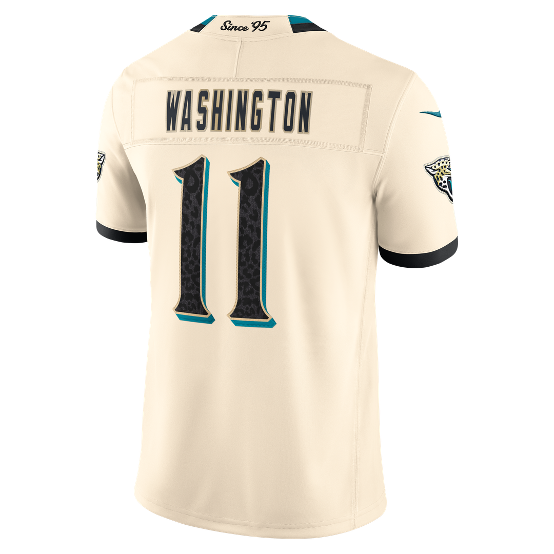 Men's Jacksonville Jaguars Parker Washington Nike Natural 2026 Rivalries Collection Stitched Limited Jersey