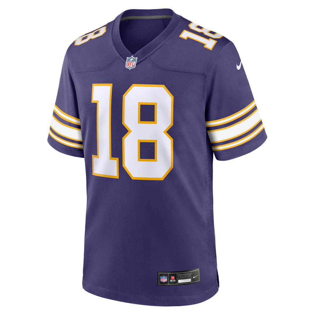 Men's Minnesota Vikings Justin Jefferson Nike Purple Classic Player Game Jersey